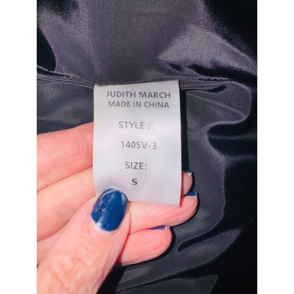 Judith March Rainbow Striped Puffer Vest Faux Fur Hood S Outdoor Street Style - Picture 10 of 15